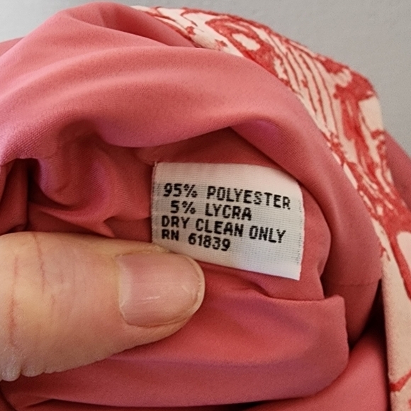 Rickie Freeman for Teri Jon Coral Floral Jacquard  Dress 12 - Picture 4 of 5